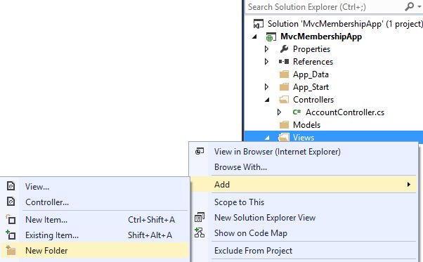 Adding Folder in Views